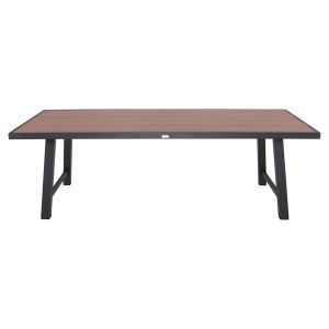Garden dining table Gobar aluminum anthracite - wooden top 240χ105χ75hcm Hm6060,03