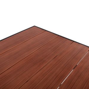 Garden dining table Gobar aluminum anthracite - wooden top 240χ105χ75hcm Hm6060,03
