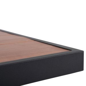 Garden dining table Gobar aluminum anthracite - wooden top 240χ105χ75hcm Hm6060,03