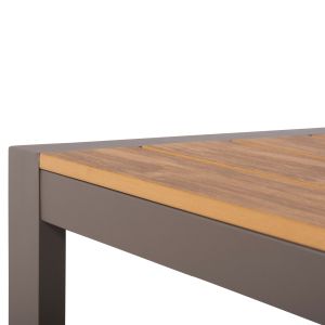 Garden dining table Goya aluminum in champagne color - polywood top 160x80χ75hcm Hm6059,04