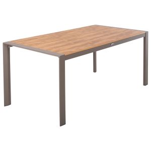 Garden dining table Goya aluminum in champagne color - polywood top 160x80χ75hcm Hm6059,04