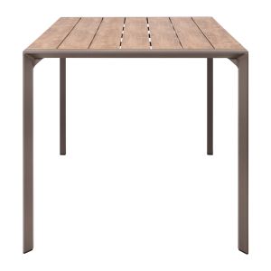 Garden dining table Goya aluminum in champagne color - polywood top 160x80χ75hcm Hm6059,04