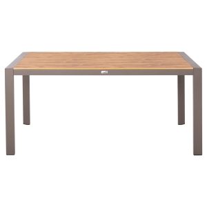 Garden dining table Goya aluminum in champagne color - polywood top 160x80χ75hcm Hm6059,04