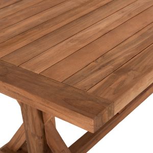 Garden dining table Hm5964 recycled teak wood natural color, top 5cm 240x100x75hcm