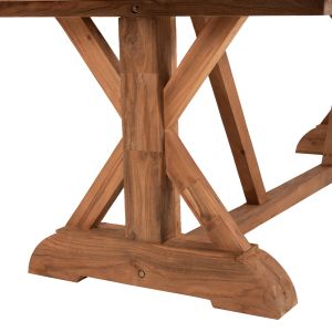 Garden dining table Hm5964 recycled teak wood natural color, top 5cm 240x100x75hcm