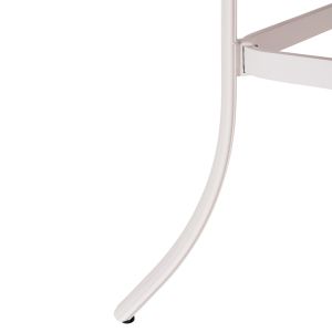 Garden dining table Telamo Hm6288.02 aluminum in white and plywood top 160x90χ73.5hcm.