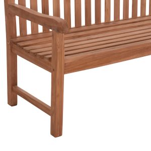 Garden three-seater bench Elena Hm18125 teak wood - natural color 150x61x95cm.