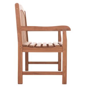 Garden three-seater bench Elena Hm18125 teak wood - natural color 150x61x95cm.