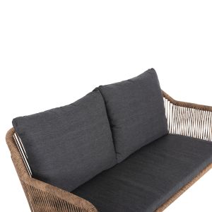 Garden 2-seater sofa Baffin aluminum-artificial rattan-cushions Hm6054,03