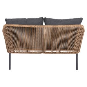 Garden 2-seater sofa Baffin aluminum-artificial rattan-cushions Hm6054,03