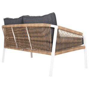 Garden 2-seater sofa Maerly aluminum-synthetic rope-cushions Hm6055,01