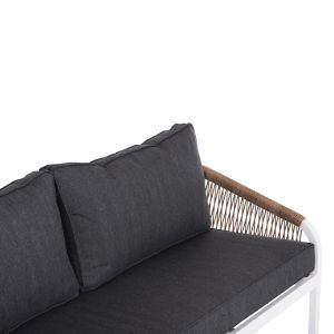 Garden 2-seater sofa Maerly aluminum-synthetic rope-cushions Hm6055,01
