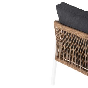 Garden 2-seater sofa Maerly aluminum-synthetic rope-cushions Hm6055,01