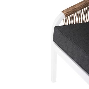 Garden 2-seater sofa Maerly aluminum-synthetic rope-cushions Hm6055,01