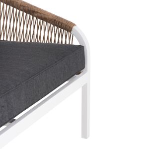 Garden 2-seater sofa Maerly aluminum-synthetic rope-cushions Hm6055,01