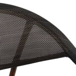 Garden aluminum chair Bamboo Look brown Hm5025 60.5x59x81cm