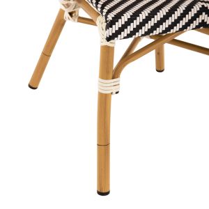 Garden aluminum chair Hm5861,01 Bamboo Look color white/black
