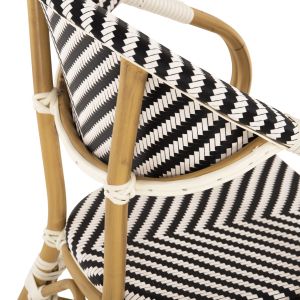 Garden aluminum chair Hm5861,01 Bamboo Look color white/black