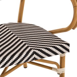 Garden aluminum chair Hm5861,01 Bamboo Look color white/black