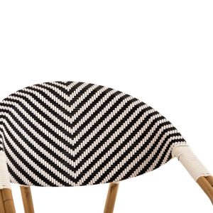 Garden aluminum chair Hm5861,01 Bamboo Look color white/black
