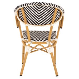 Garden aluminum chair Hm5861,01 Bamboo Look color white/black
