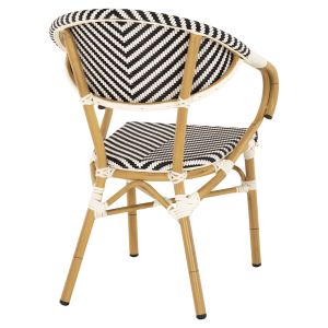Garden aluminum chair Hm5861,01 Bamboo Look color white/black