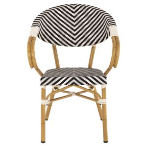 Garden aluminum chair Hm5861,01 Bamboo Look color white/black