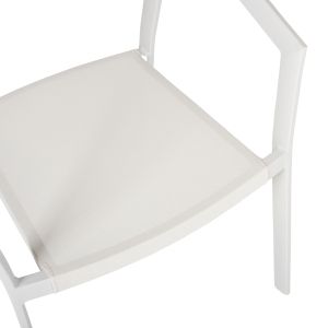 Garden aluminum chair Professional white rattan and textile 45x63x82hcmhm5891,02