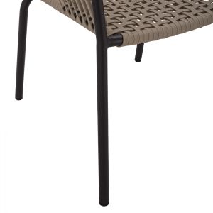 Garden aluminum chair cappuccino color Hm5784,02 56x58x85cm