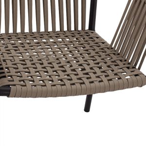 Garden aluminum chair cappuccino color Hm5784,02 56x58x85cm