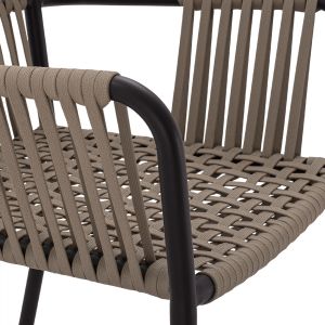Garden aluminum chair cappuccino color Hm5784,02 56x58x85cm