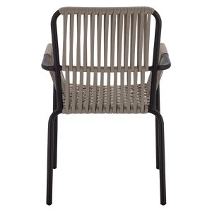 Garden aluminum chair cappuccino color Hm5784,02 56x58x85cm