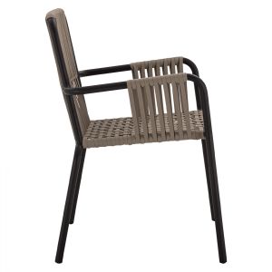 Garden aluminum chair cappuccino color Hm5784,02 56x58x85cm