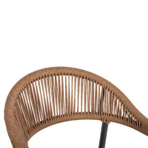 Garden bar stool Gregg aluminum anthracite - synthetic rattan in sandy beige 55x57x106hcm Hm5788,12