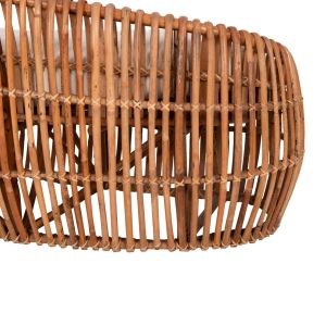 Garden sofa Lantry natural rattan white textile 215x60x78hcm Hm5991