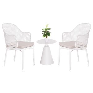 Garden set 3 pieces Orego Hm21106.02 aluminum in white color