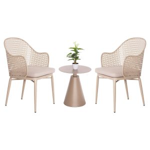 Garden set 3 pieces Orego Hm21106.03 aluminum in cappuccino color