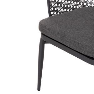 Garden set 3 pieces Orego Hm21107.01 aluminum and metal in dark gray color