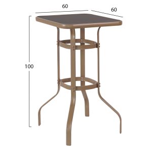 Garden set 3pcs Laura metal and aluminum in champagne color Hm21054