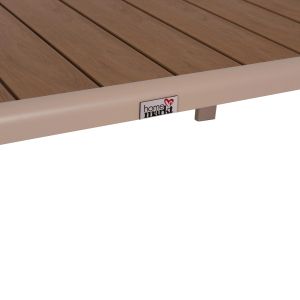 Garden set 4 pieces Safin Hm6278.04 aluminum in cappuccino--polywood--olefin fabric in beige