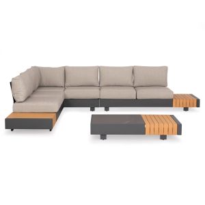 Garden set 4 pieces Adhara Sm6189 aluminum-olefin fabric-sin stone