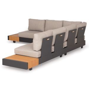 Garden set 4 pieces Adhara Sm6189 aluminum-olefin fabric-sin stone