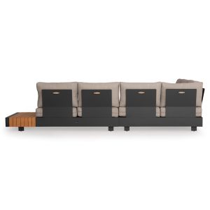 Garden set 4 pieces Adhara Sm6189 aluminum-olefin fabric-sin stone