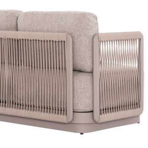 Garden set 4 pieces Elysia Sm6186.02 champagne color aluminum-rope-peliefil fabric