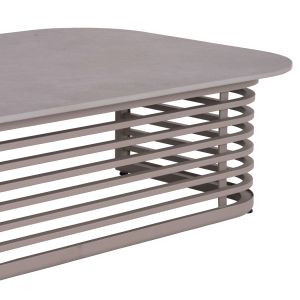 Garden set 4 pieces Enastron Sm6194.01 dark gray aluminum and gray olefin fabric