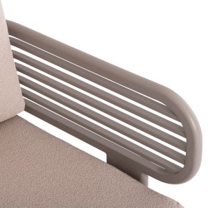 Garden set 4 pieces Enastron Sm6194.01 dark gray aluminum and gray olefin fabric
