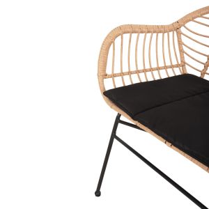 Garden set 4 pieces Allegra metal and rattan Hm21052 - sofa, table and 2 armchairs