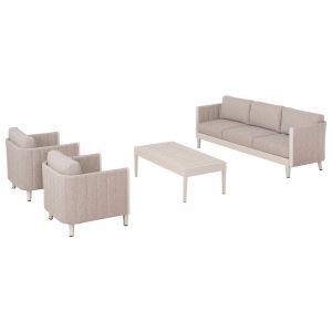 Garden set 4pcs Larry Hm6188.02 aluminum in Champagne color-pe fabric