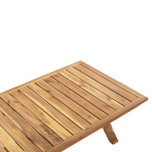 Garden set 4pcs Rosswell solid acacia wood natural- rope-beige cushions Hm6084