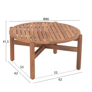 Garden set 4pcs Sanji Hm6219 acacia wood-aluminum frame-rope